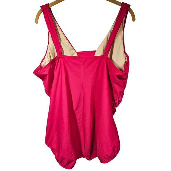 Lands' End Plus Size Slender Suit Grecian Low Leg One Piece Swimsuit - Picture 4 of 8